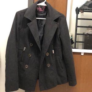 grey pea coat